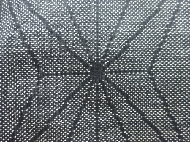 アンティーク　麻の葉模様織り出し本場泥大島紬着物（5マルキ）